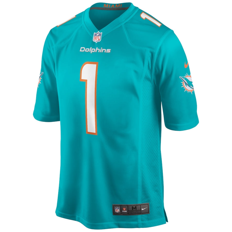 Tua Tagovailoa #1 Miami Dolphins - Game Jersey - Aqua