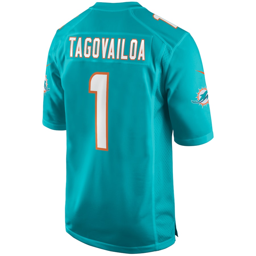 Tua Tagovailoa #1 Miami Dolphins - Game Jersey - Aqua