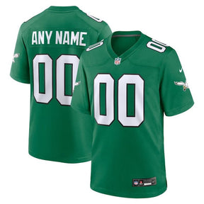 Philadelphia Eagles - Kelly Alternate Custom NFL Game Jersey - Verde