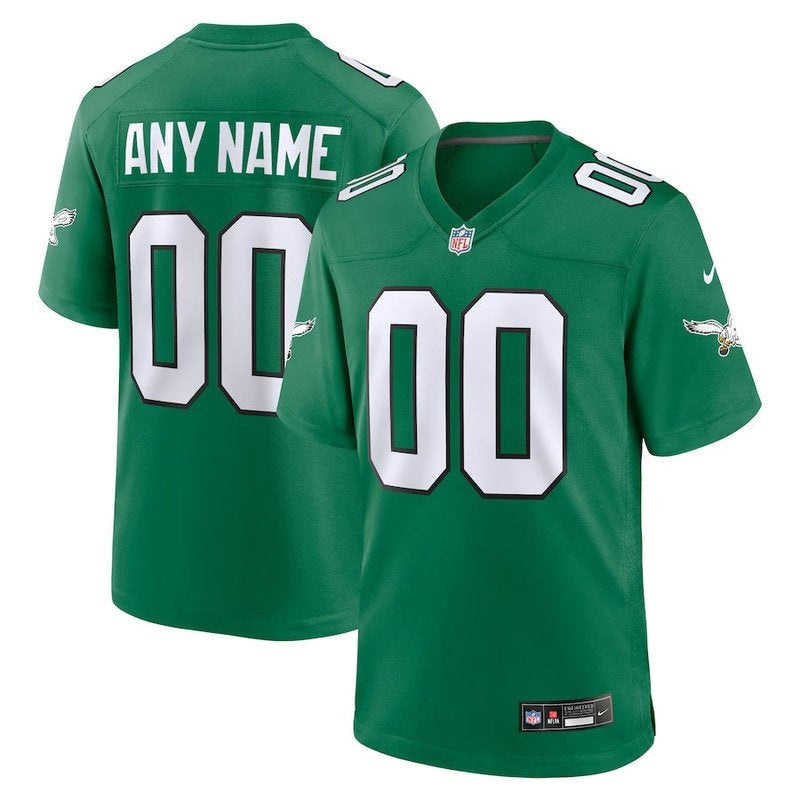 Philadelphia Eagles - Kelly Alternate Custom NFL Game Jersey - Verde